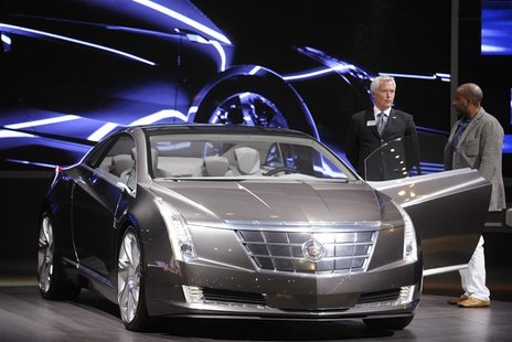 The Cadillac Converj Concept is on display at the LA Auto show in Los Angeles, California in this December 3, 2009 file photograph. The prod The Cadillac Converj Concept is on display at the LA Auto show in Los Angeles, California in this December 3, 2009 file photograph. The prod