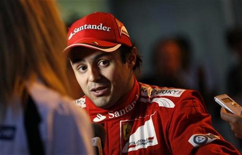 Ferrari Formula One driver Felipe Massa of Brazil talks to media following the Japanese F1 Grand Prix at the Suzuka circuit October 7, 2012. Ferrari Formula One driver Felipe Massa of Brazil talks to media following the Japanese F1 Grand Prix at the Suzuka circuit October 7, 2012.