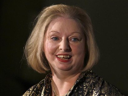 Author Hilary Mantel laughs during a photocall after winning the 2009 Man Booker Prize for Fiction with her book "Wolf Hall" the the Guildha Author Hilary Mantel laughs during a photocall after winning the 2009 Man Booker Prize for Fiction with her book "Wolf Hall" the the Guildha