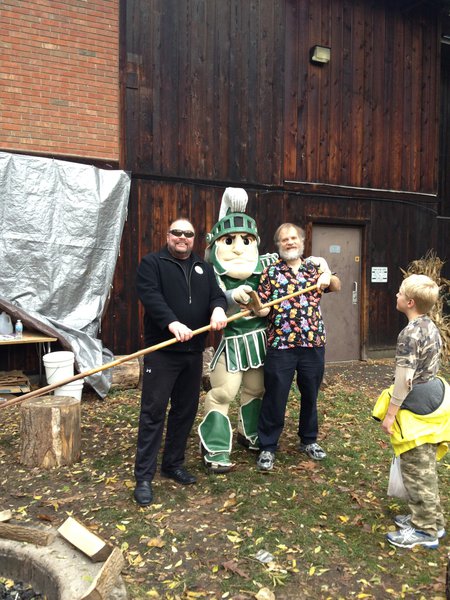 Tim w/ Sparty and Rick Pruess