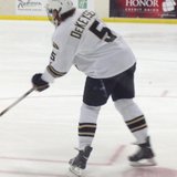 Western Michigans Dan DeKeyser warms up prior to the Canisius Golden Griffins matchup at Lawson Arena Friday 10/19/2012