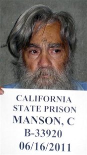 Convicted mass murderer Charles Manson is shown in this handout picture from the California Department of Corrections and Rehabilitation dat Convicted mass murderer Charles Manson is shown in this handout picture from the California Department of Corrections and Rehabilitation dat