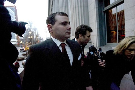 Former Blackwater Worldwide security guard Dustin Hard arrives with lawyer David Schertler at the U.S. District Court before surrendering to Former Blackwater Worldwide security guard Dustin Hard arrives with lawyer David Schertler at the U.S. District Court before surrendering to