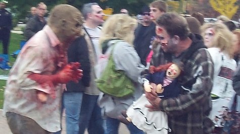 Two zombies admiring each other's decay Two zombies admiring each other's decay