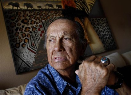 American Indian activist Russell Means poses for a portrait at his home in Scottsdale, Arizona, in this October 28, 2011 file photo. REUTERS American Indian activist Russell Means poses for a portrait at his home in Scottsdale, Arizona, in this October 28, 2011 file photo. REUTERS