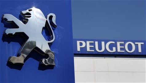 The Peugeot logo is seen at a dealership of French car maker PSA Peugeot-Citroen, Europe's No. 2 automaker by volume, in Selestat, eastern F The Peugeot logo is seen at a dealership of French car maker PSA Peugeot-Citroen, Europe's No. 2 automaker by volume, in Selestat, eastern F