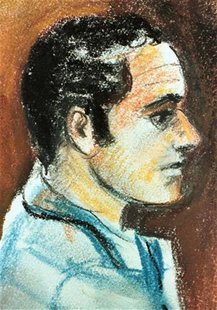 This artist rendering shows Ahmed Ressam, an Algerian man who was arrested transporting bomb-making materials from Victoria, B.C. into Port This artist rendering shows Ahmed Ressam, an Algerian man who was arrested transporting bomb-making materials from Victoria, B.C. into Port