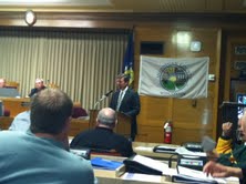County Administrator Adam Payne addresses County Board County Administrator Adam Payne addresses County Board