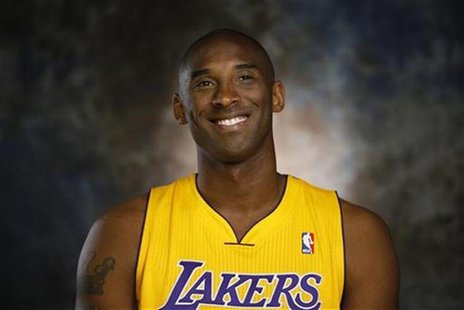 Lakers guard Kobe Bryant smiles during an interview at NBA media day for the Los Angeles Lakers basketball team in Los Angeles October 1, 20 Lakers guard Kobe Bryant smiles during an interview at NBA media day for the Los Angeles Lakers basketball team in Los Angeles October 1, 20