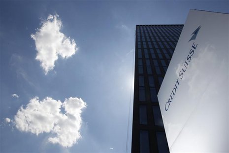A logo is seen in front of a Credit Suisse building in Zurich, May 4, 2012. REUTERS/Christian Hartmann A logo is seen in front of a Credit Suisse building in Zurich, May 4, 2012. REUTERS/Christian Hartmann