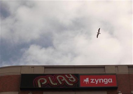 A bird flies above the corporate headquarters of Zynga Inc, the social network game development company, in San Francisco, California April A bird flies above the corporate headquarters of Zynga Inc, the social network game development company, in San Francisco, California April