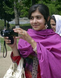 Malala Yousufzai, a 14-year-old schoolgirl, who was wounded in a gun attack, is seen in Swat Valley, northwest Pakistan, in this undated fil Malala Yousufzai, a 14-year-old schoolgirl, who was wounded in a gun attack, is seen in Swat Valley, northwest Pakistan, in this undated fil