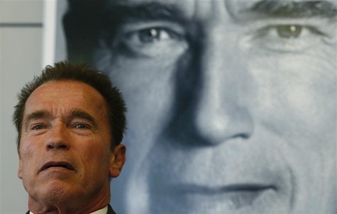 Actor and former California governor Arnold Schwarzenegger presents his book 'Total Recall' during a news conference during the book fair in Actor and former California governor Arnold Schwarzenegger presents his book 'Total Recall' during a news conference during the book fair in