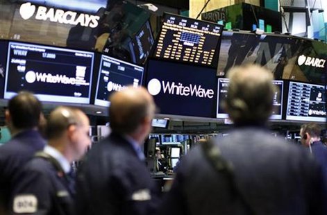 Traders await the opening of WhiteWave Foods on the floor of the New York Stock Exchange, October 26, 2012. REUTERS/Brendan McDermid Traders await the opening of WhiteWave Foods on the floor of the New York Stock Exchange, October 26, 2012. REUTERS/Brendan McDermid