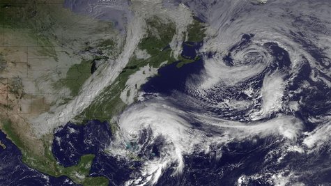 Hurricane Sandy is pictured off the east coast of Florida in this October 26, 2012 NASA handout satellite photo. REUTERS/NASA/Handout Hurricane Sandy is pictured off the east coast of Florida in this October 26, 2012 NASA handout satellite photo. REUTERS/NASA/Handout