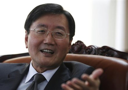 National Pension Service (NPS) Chairman and Chief Executive Officer Jun Kwang-woo speaks during an interview with Reuters at his office in S National Pension Service (NPS) Chairman and Chief Executive Officer Jun Kwang-woo speaks during an interview with Reuters at his office in S