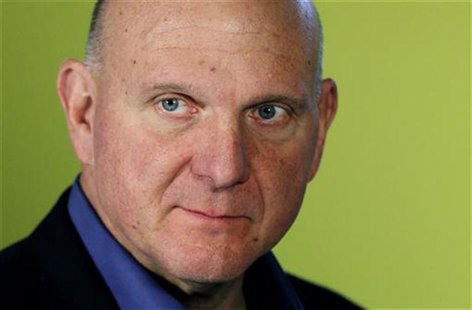 Microsoft CEO Steve Ballmer is seen during an interview prior to the launch event for Microsoft Windows 8 in New York, October 25, 2012. REU Microsoft CEO Steve Ballmer is seen during an interview prior to the launch event for Microsoft Windows 8 in New York, October 25, 2012. REU