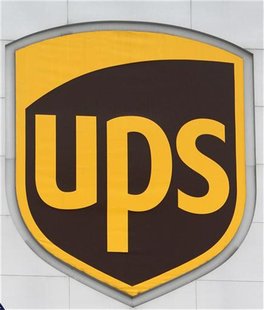 The UPS logo is seen outside their facility in Hodgkins, Illinois December 16, 2010. REUTERS/Frank Polich The UPS logo is seen outside their facility in Hodgkins, Illinois December 16, 2010. REUTERS/Frank Polich
