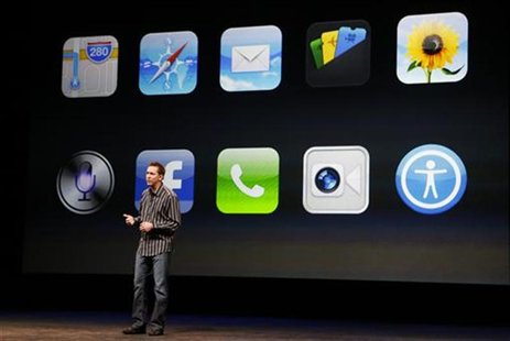 Scott Forstall, senior vice president of iOS Software at Apple Inc, speaks about iPhone5 apps during Apple Inc.'s iPhone media event in San Scott Forstall, senior vice president of iOS Software at Apple Inc, speaks about iPhone5 apps during Apple Inc.'s iPhone media event in San