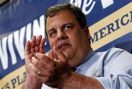 New Jersey Governor Chris Christie applauds at a campaign rally for U.S. Republican Senate candidate Linda McMahon of Connecticut in Stamfor New Jersey Governor Chris Christie applauds at a campaign rally for U.S. Republican Senate candidate Linda McMahon of Connecticut in Stamfor