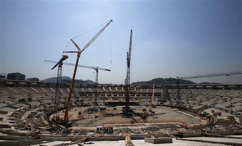 A view of the renovations of the Maracana Stadium for the 2014 World Cup in Rio de Janeiro October 30, 2012. REUTERS/Sergio Moraes A view of the renovations of the Maracana Stadium for the 2014 World Cup in Rio de Janeiro October 30, 2012. REUTERS/Sergio Moraes