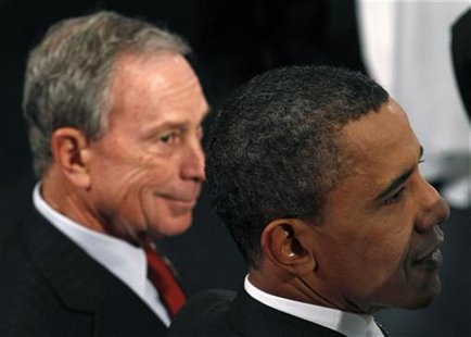 U.S. President Barack Obama and New York Mayor Michael Bloomberg attend the New York City Science and Engineering Fair at the American Museu U.S. President Barack Obama and New York Mayor Michael Bloomberg attend the New York City Science and Engineering Fair at the American Museu