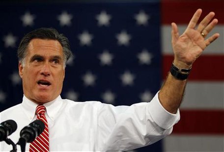Republican presidential nominee Mitt Romney speaks at a campaign rally in Doswell, Virginia November 1, 2012. REUTERS/Brian Snyder Republican presidential nominee Mitt Romney speaks at a campaign rally in Doswell, Virginia November 1, 2012. REUTERS/Brian Snyder