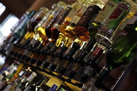 Bottles of alcohol are seen at The Lord Cardigan pub in east London January 26, 2012. The pub is within a mile of the Olympic Park where the Bottles of alcohol are seen at The Lord Cardigan pub in east London January 26, 2012. The pub is within a mile of the Olympic Park where the