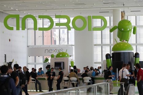 Attendees gather at the Android developer sandbox during the Google I/O Conference at Moscone Center in San Francisco, California June 28, 2 Attendees gather at the Android developer sandbox during the Google I/O Conference at Moscone Center in San Francisco, California June 28, 2