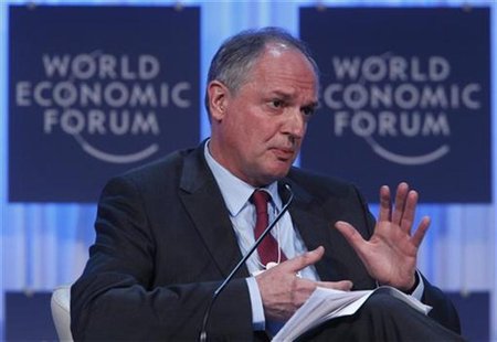 Paul Polman, Chief Executive Officer, Unilever, of Britain, attends a session at the World Economic Forum (WEF) in Davos, January 26, 2012. Paul Polman, Chief Executive Officer, Unilever, of Britain, attends a session at the World Economic Forum (WEF) in Davos, January 26, 2012.