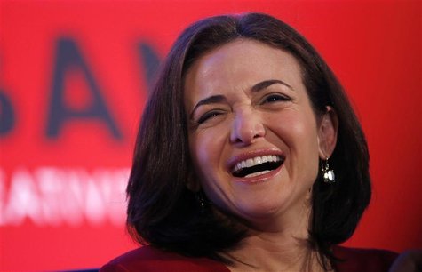 Facebook Chief Operating Officer Sheryl Sandberg laughs at the Iab Mixx Conference and Expo in New York October 2, 2012. REUTERS/Mike Segar Facebook Chief Operating Officer Sheryl Sandberg laughs at the Iab Mixx Conference and Expo in New York October 2, 2012. REUTERS/Mike Segar