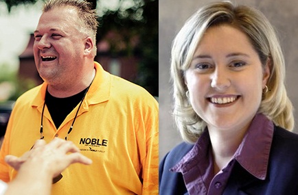Republican Scott Noble (left) and Democrat Julie Lassa (right) face each other in the 24th District State Senate race Republican Scott Noble (left) and Democrat Julie Lassa (right) face each other in the 24th District State Senate race