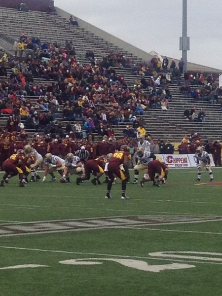 Tyler VanTubbergen leads the Broncos into CMU territory. WMU @ CMU 11/3/12