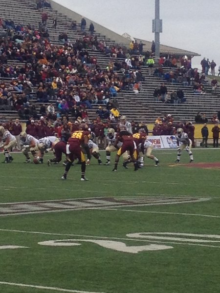 Tyler VanTubbergen leads the Broncos into CMU territory. WMU @ CMU 11/3/12