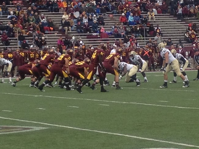 The Bronco D stands tall against the Chippewas. WMU @ CMU 11/3/12