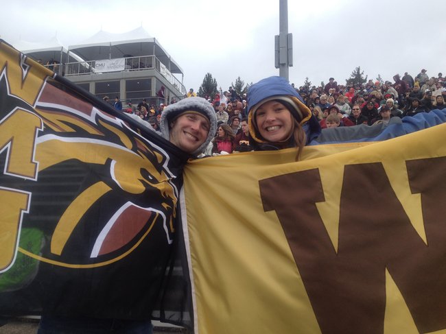 Bronco fans are braving the cold in Mt. Pleasant! WMU @ CMU 11/3/12