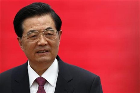 Chinese President Hu Jintao speaks to the media upon his arrival at the Hong Kong International Airport June 29, 2012. REUTERS/Tyrone Siu Chinese President Hu Jintao speaks to the media upon his arrival at the Hong Kong International Airport June 29, 2012. REUTERS/Tyrone Siu