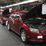 Fully assembled Chevrolet Cruze cars reach the end of the assembly line at the General Motors Cruze assembly plant in Lordstown, Ohio July 2 Fully assembled Chevrolet Cruze cars reach the end of the assembly line at the General Motors Cruze assembly plant in Lordstown, Ohio July 2