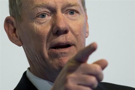 Alan Mulally, President and CEO of Ford Motor Company speaks at the Automobilwoche automotive industry conference in Berlin November 7, 2012 Alan Mulally, President and CEO of Ford Motor Company speaks at the Automobilwoche automotive industry conference in Berlin November 7, 2012