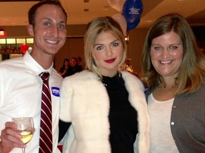 United States Congressman Fred Upton's niece Supermodel Kate Upton poses with Upton supporters at his election 2012 reception in St. Joseph on November 6th, 2012. United States Congressman Fred Upton's niece Supermodel Kate Upton poses with Upton supporters at his election 2012 reception in St. Joseph on November 6th, 2012.