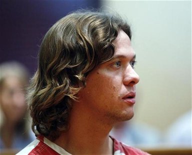 Dylan Dougherty Stanley, 26, appears in a district court to hear charges against him in Walsenburg, Colorado, August 22, 2011. REUTERS/Ed An Dylan Dougherty Stanley, 26, appears in a district court to hear charges against him in Walsenburg, Colorado, August 22, 2011. REUTERS/Ed An