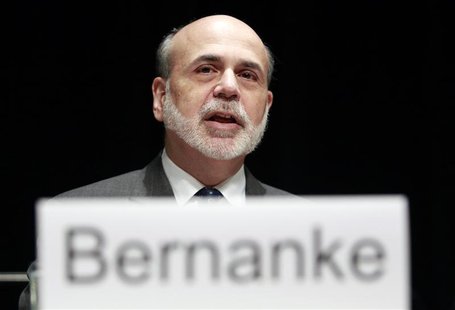 U.S. Federal Reserve Chairman Ben Bernanke talks at the Economic Club of Indiana in Indianapolis October 1, 2012. REUTERS/Brent Smith U.S. Federal Reserve Chairman Ben Bernanke talks at the Economic Club of Indiana in Indianapolis October 1, 2012. REUTERS/Brent Smith