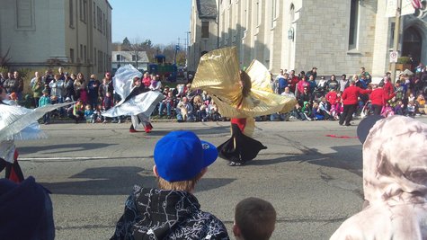 Whirling dancers entertain the crowds at the 51st Annual Holiday Parade. Whirling dancers entertain the crowds at the 51st Annual Holiday Parade.