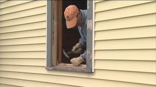 Repairs made to Menasha veteran John Josephs' home Saturday thanks to Habitat for Humanity and the Home Depot Foundation. (courtesy of FOX 11). Repairs made to Menasha veteran John Josephs' home Saturday thanks to Habitat for Humanity and the Home Depot Foundation. (courtesy of FOX 11).