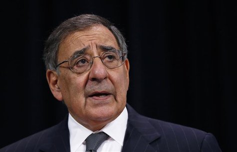 U.S. Secretary of Defense Leon Panetta addresses a news conference during a NATO defence ministers meeting at the Alliance headquarters in B U.S. Secretary of Defense Leon Panetta addresses a news conference during a NATO defence ministers meeting at the Alliance headquarters in B