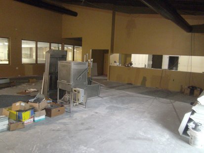 Construction continues at Wausau Curling Club. This is the future concessions area on the right, with windows to view the rink on the left. Construction continues at Wausau Curling Club. This is the future concessions area on the right, with windows to view the rink on the left.