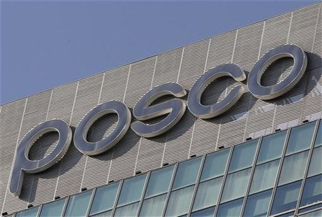 A logo of POSCO is seen at the company's headquarters in Seoul October 21, 2011. REUTERS/Jo Yong-Hak A logo of POSCO is seen at the company's headquarters in Seoul October 21, 2011. REUTERS/Jo Yong-Hak