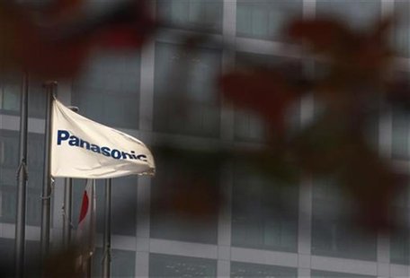 A flag of Panasonic Corp is pictured past autumn leaves outside the company's showroom in Tokyo November 1, 2012. REUTERS/Yuriko Nakao A flag of Panasonic Corp is pictured past autumn leaves outside the company's showroom in Tokyo November 1, 2012. REUTERS/Yuriko Nakao