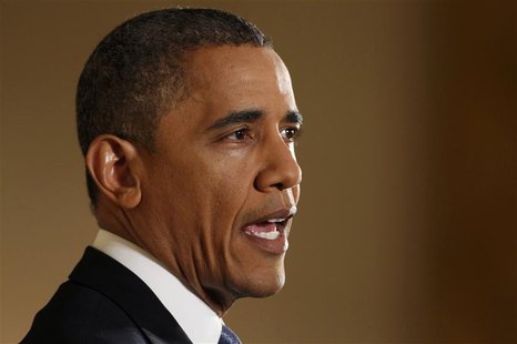 U.S. President Barack Obama addresses his first news conference since his reelection, at the White House in Washington November 14, 2012. RE U.S. President Barack Obama addresses his first news conference since his reelection, at the White House in Washington November 14, 2012. RE