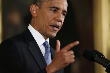 U.S. President Barack Obama gestures while addressing his first news conference since his reelection, at the White House in Washington Novem U.S. President Barack Obama gestures while addressing his first news conference since his reelection, at the White House in Washington Novem